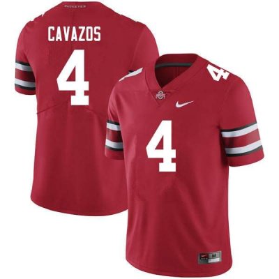 NCAA Ohio State Buckeyes Men's #4 Lejond Cavazos Scarlet Nike Football College Jersey UFM2845PS